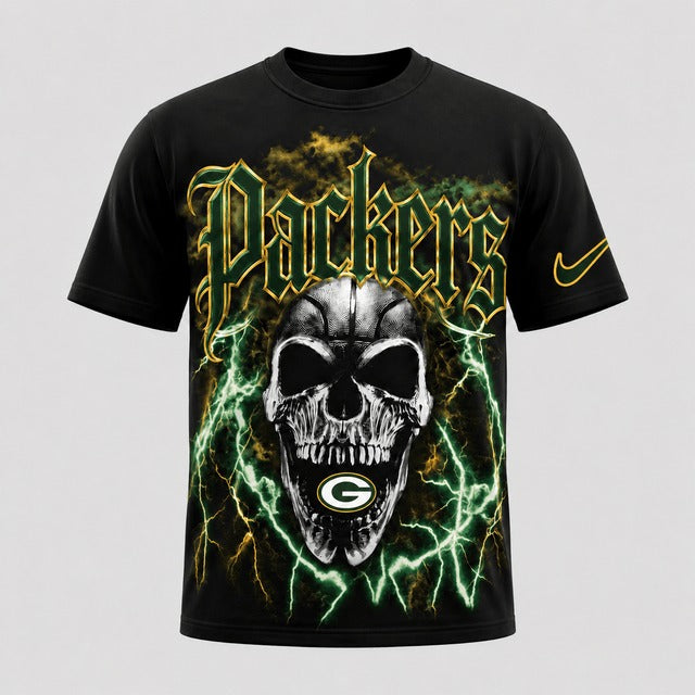 GBP Premium NFL Premium Skull Lightning Graphic T-Shirt