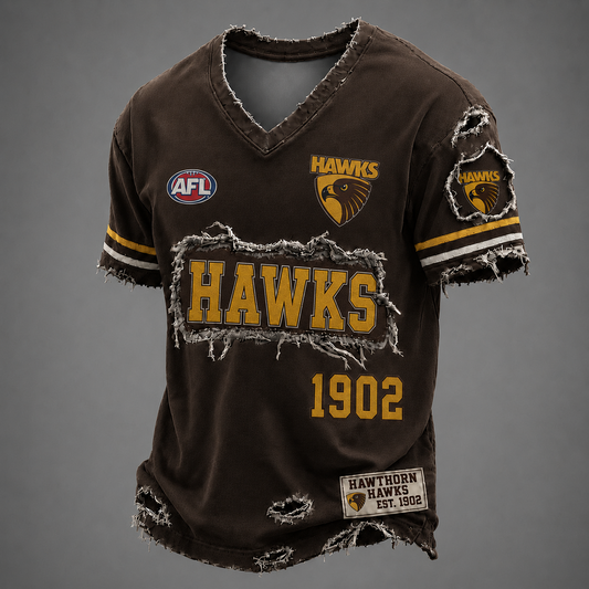 HAW x AFL LUXURY V-Neck T-Shirt