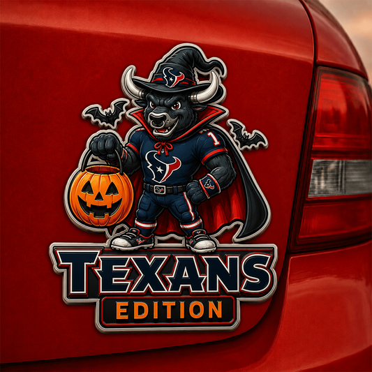 HOU x NFL Halloween Edition Car Namge Badge