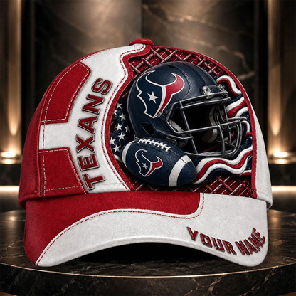 HT _NFL Legacy 3D Premium Leather Cap – Personalized Edition
