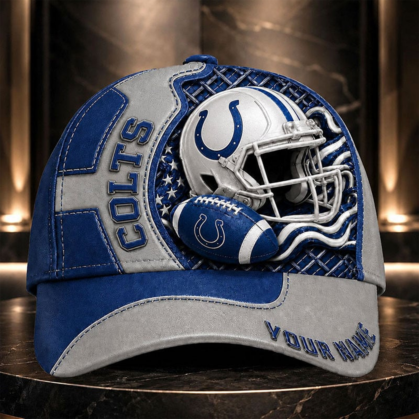 IC _NFL Legacy 3D Premium Leather Cap – Personalized Edition
