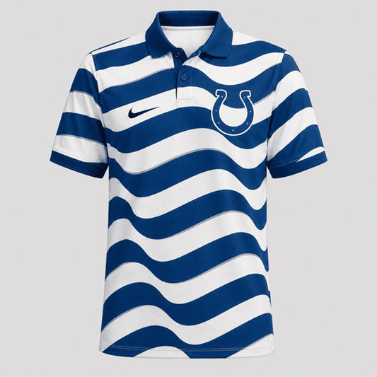 IC Premium NFL Custom Striped Athletic Polo Shirt