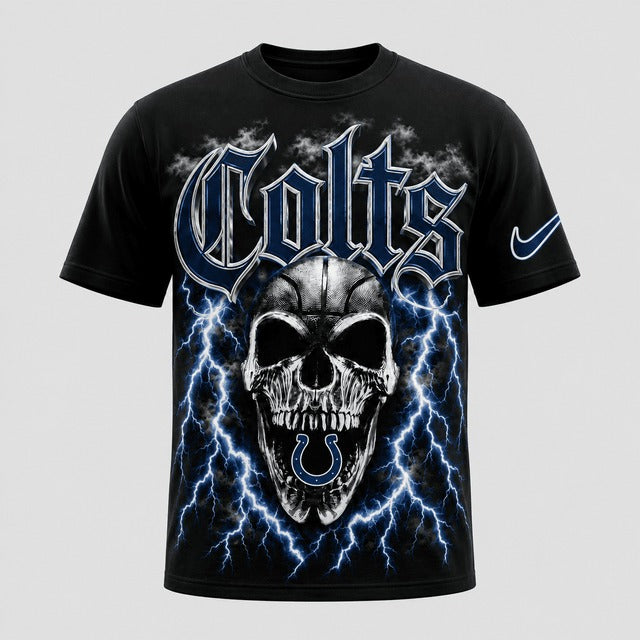 IC Premium NFL Premium Skull Lightning Graphic T-Shirt