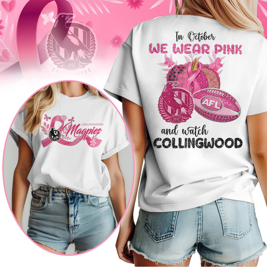 In October We Wear Pink And Watch COL Shirt