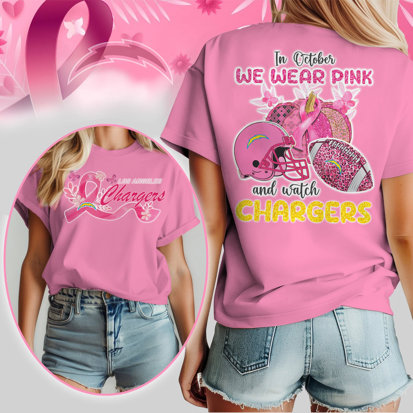 In October We Wear Pink And Watch LAC Shirt  300626