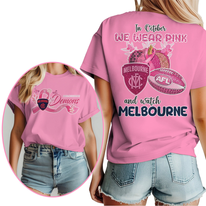 In October We Wear Pink And Watch MEL Shirt