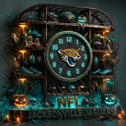 JAC X NFL Haunted Legacy Wall Clock – Halloween Limited Edition