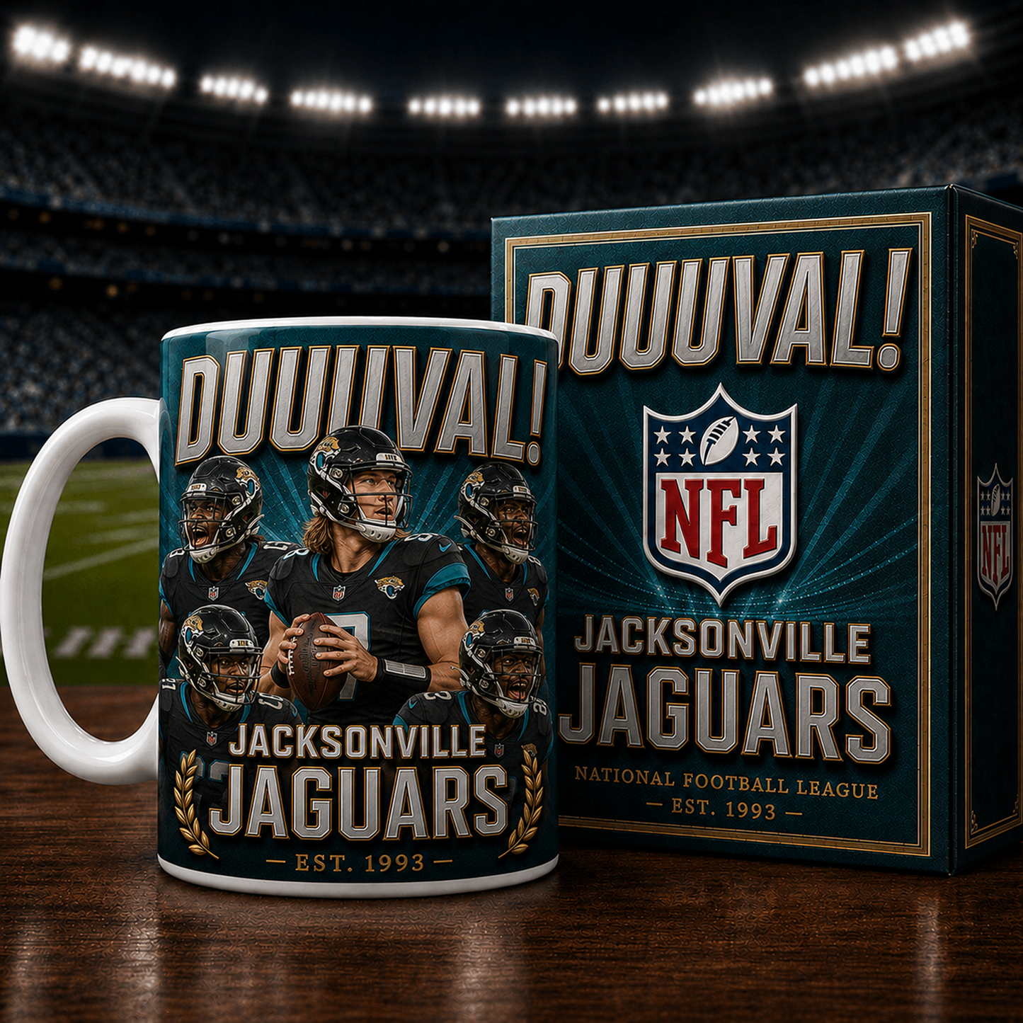 JAC X NFL commemorative ceramic mug 2007