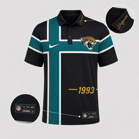 JAC X Premium NFL Men’s Sporty Cross Stripe Polo Shirt