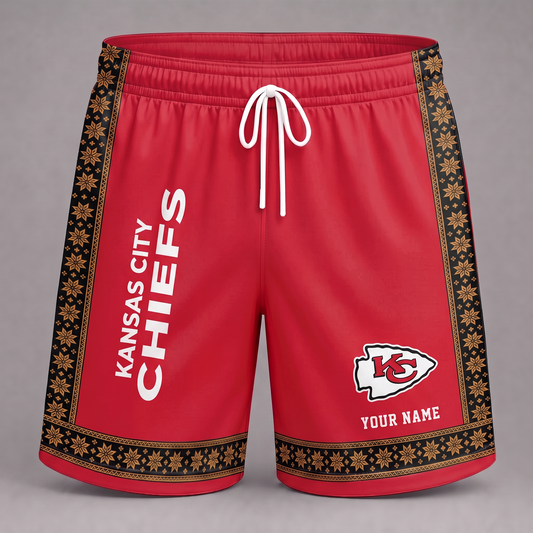 KC X NFL New Pattern Short Pants Custom Any Name