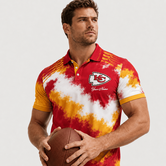 KC X Premium NFL Premium Personalized Helmet Polo Shirt