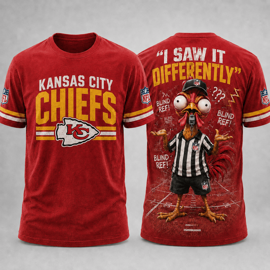 KC x NFL Premium Funny Blind Referee Mocking 3D Shirt Football Game Day Enthusiasts