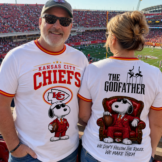 KC x NFL Premium Funny Football Snoopy The Godfather Rule Maker Game Day 3D Shirt 0307