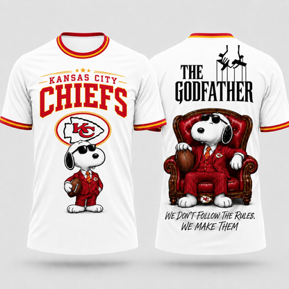KC x NFL Premium Funny Football Snoopy The Godfather Rule Maker Game Day 3D Shirt 0307