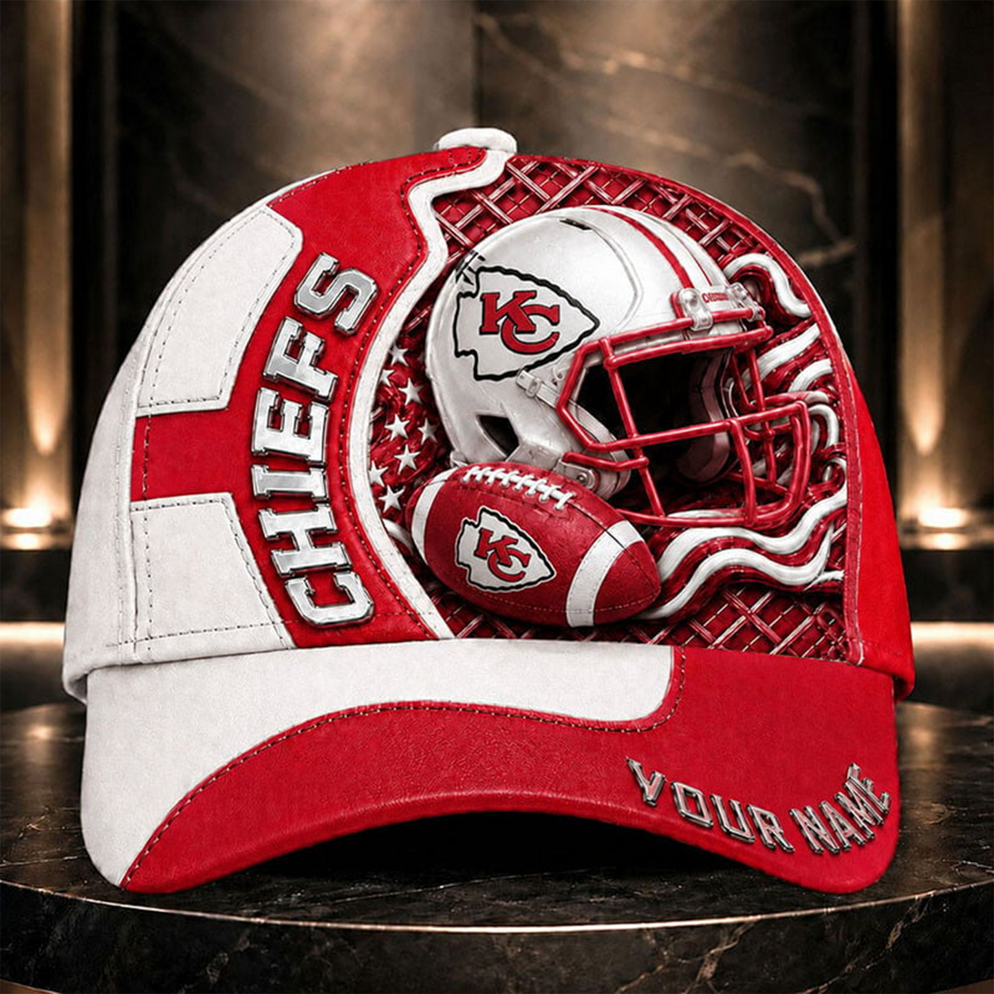 KCC _NFL Legacy 3D Premium Leather Cap – Personalized Edition