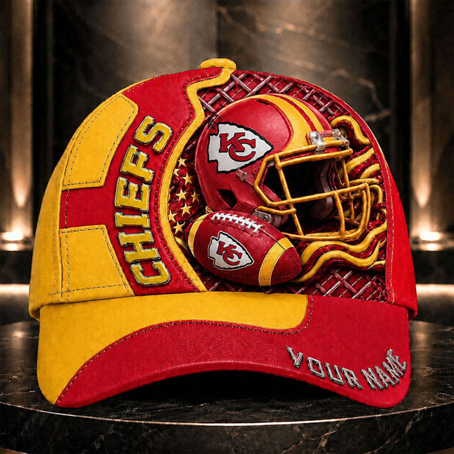 KCC _NFL Legacy 3D Premium Leather Cap – Personalized Edition