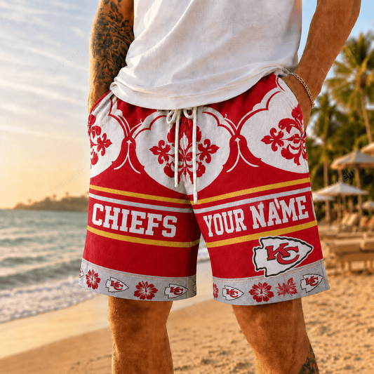KCC x NFL Premium Beach Short Personalized Gift For Fan