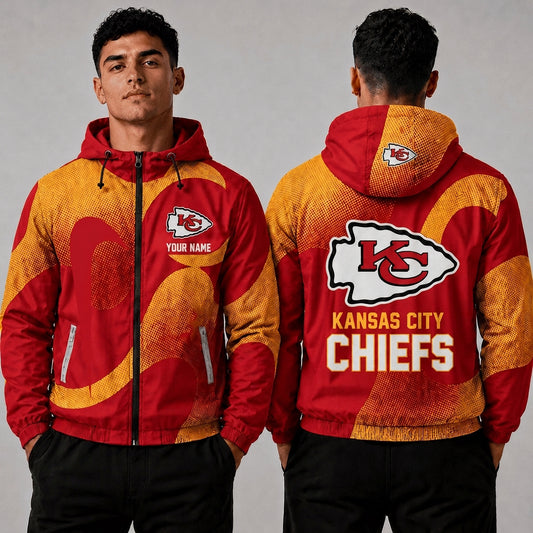 KCC x NFL Premium Windbreaker Jacket Personalized Gift For Fan