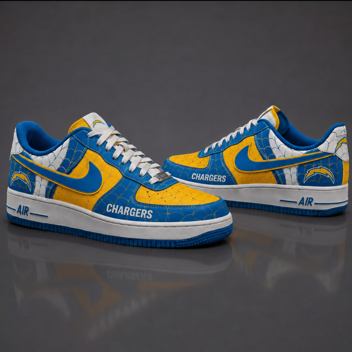 LAC NFL x Spider Premium AF1 Sneakers Limited Edition Gift for Football Fans