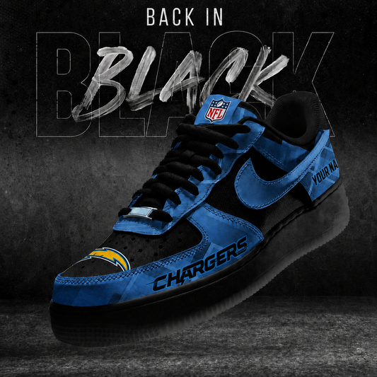 LAC x NFL Back In Black V2 AF1 Sneakers  270626