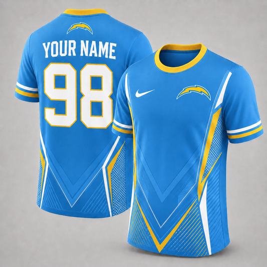 LAC x NFL Custom Name Number Personalized Athletic T-Shirt
