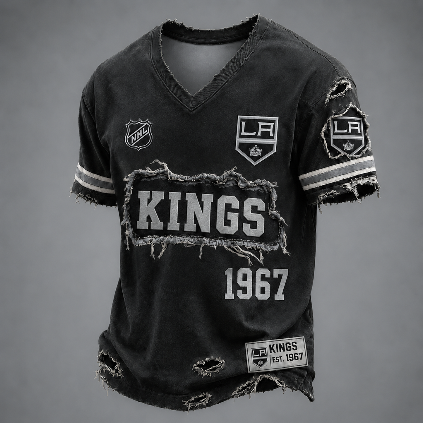LAK x NHL LUXURY V-Neck T-Shirt 2705 DatND DVT