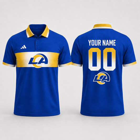 LAR Premium NFL Personalized Match Day Polo Shirt