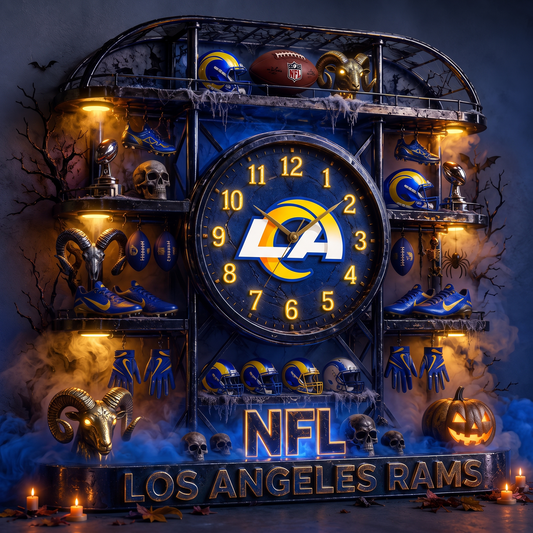 LAR X NFL Haunted Legacy Wall Clock – Halloween Limited Edition