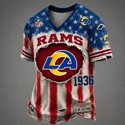 LAR x NFL American Flag Luxury Classic T-shirt 252606