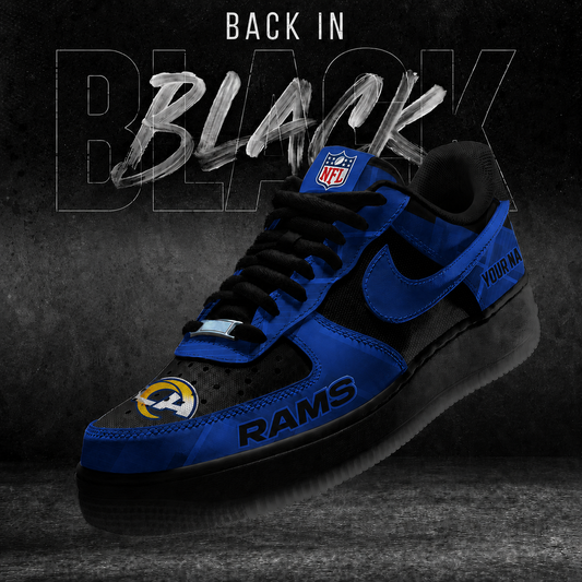 LAR x NFL Back In Black V2 AF1 Sneakers  270626