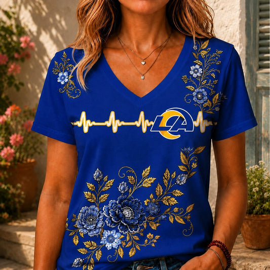LAR x NFL Luxury Women V-Neck Shirt