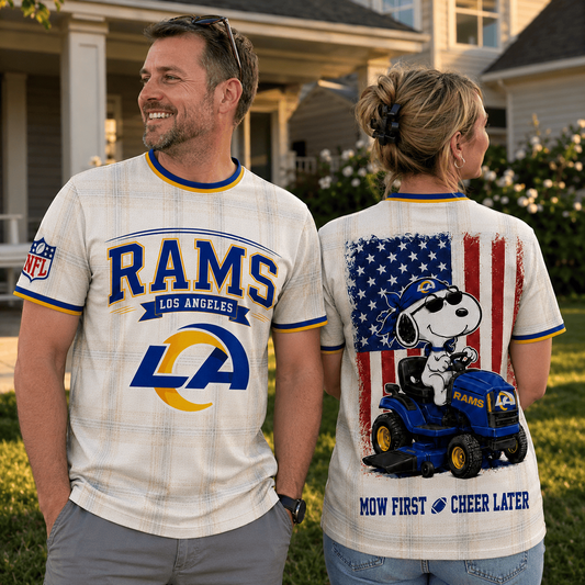 LAR x NFL Premium Funny Football Snoopy 3D T-Shirt 0207