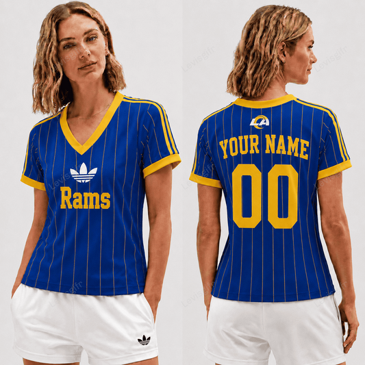LAR x NFL Premium Women V-neck Shirt Personalized Gift For Fan