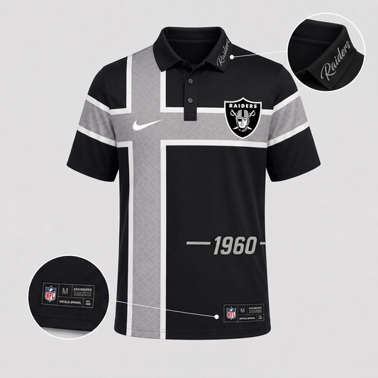 LV X Premium NFL Men’s Sporty Cross Stripe Polo Shirt