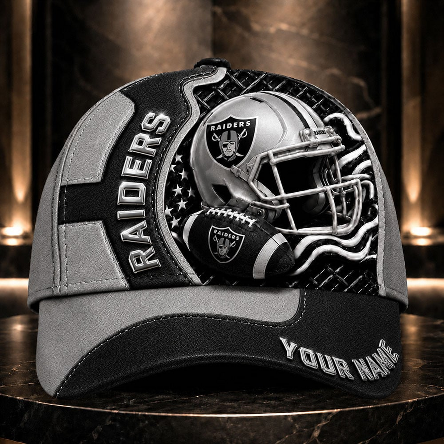 LVR _NFL Legacy 3D Premium Leather Cap – Personalized Edition