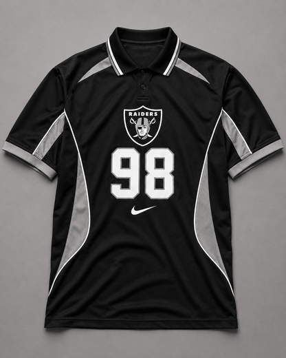 LVR Premium NFL Custom Number Sports Style Polo Shirt