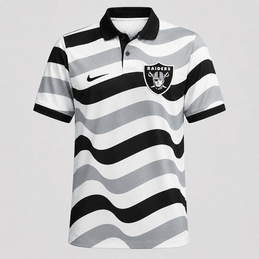 LVR Premium NFL Custom Striped Athletic Polo Shirt