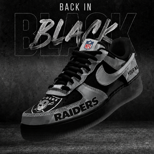 LVR x NFL Back In Black V2 AF1 Sneakers  270626