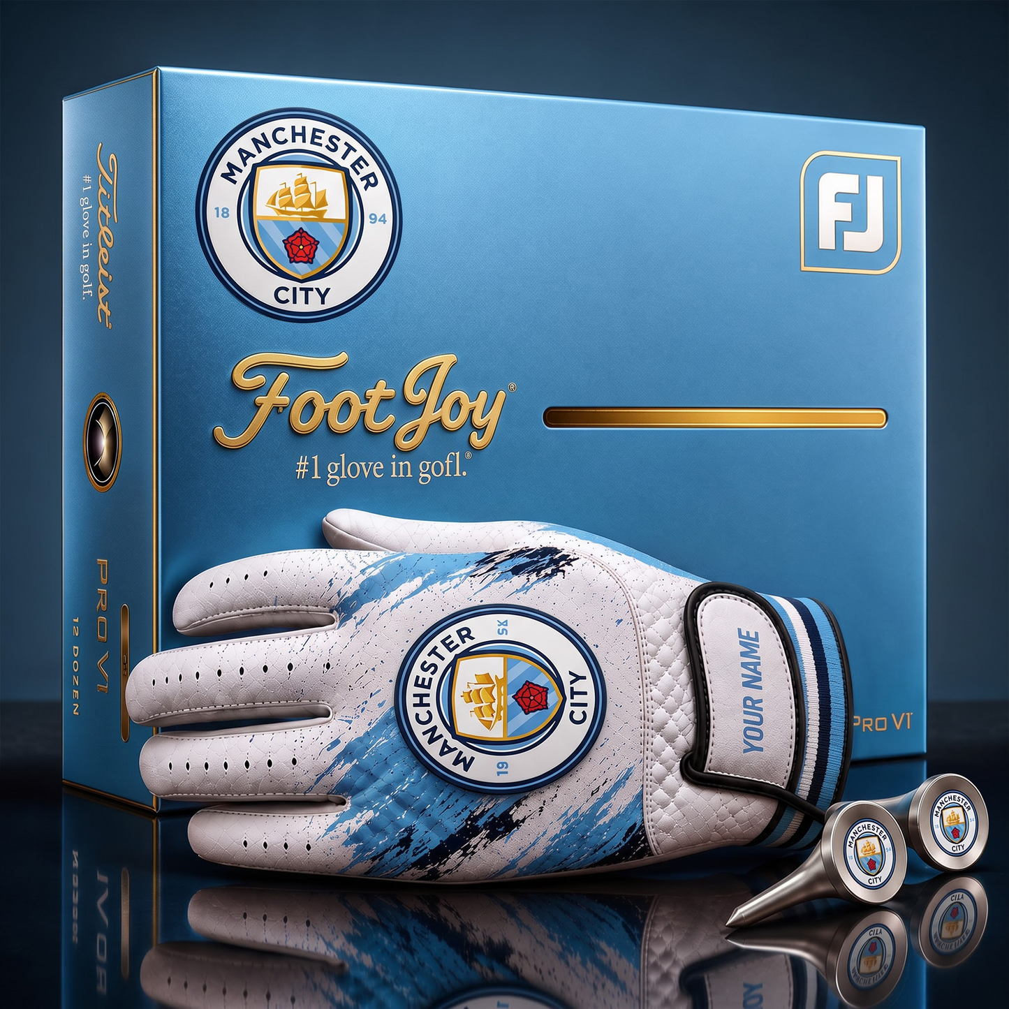 MAN_SIGNATURE EPL DELUXE PERSONALIZED GOLF GLOVE SET LIMITED EDITION
