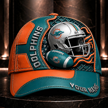 MD _NFL Legacy 3D Premium Leather Cap – Personalized Edition