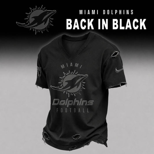 MD x NFL Back In Black V-neck Shirt 290626