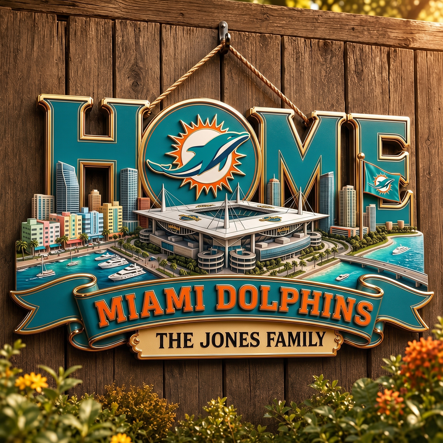 MD x NFL Team Home Metal Sìgn Custom Any Name Gifts For Home Decor