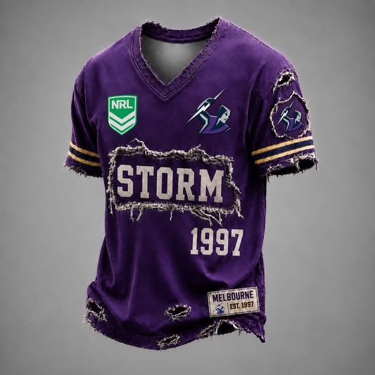 MEL x NRL LUXURY V-Neck T-Shirt 0306 DatND DVT