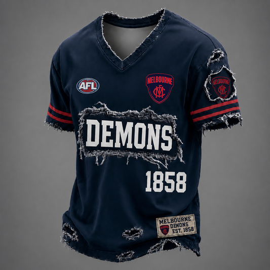 MELB x AFL LUXURY V-Neck T-Shirt