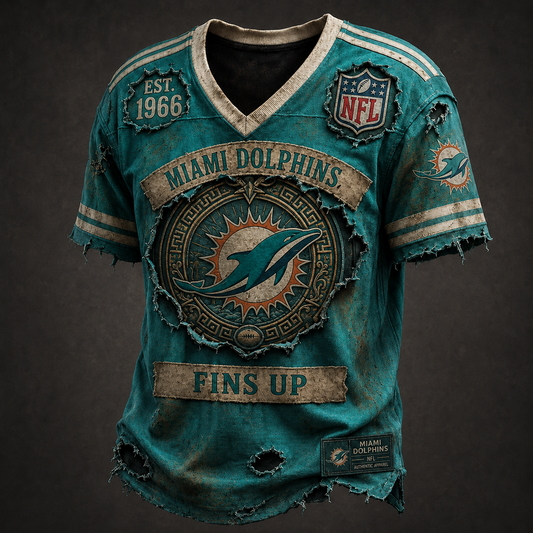 MIA X NFL Exclusive V-Neck T-Shirt 2007