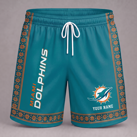 MIA X NFL New Pattern Short Pants Custom Any Name