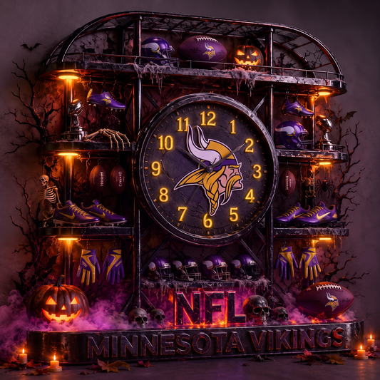 MIN X NFL Haunted Legacy Wall Clock – Halloween Limited Edition