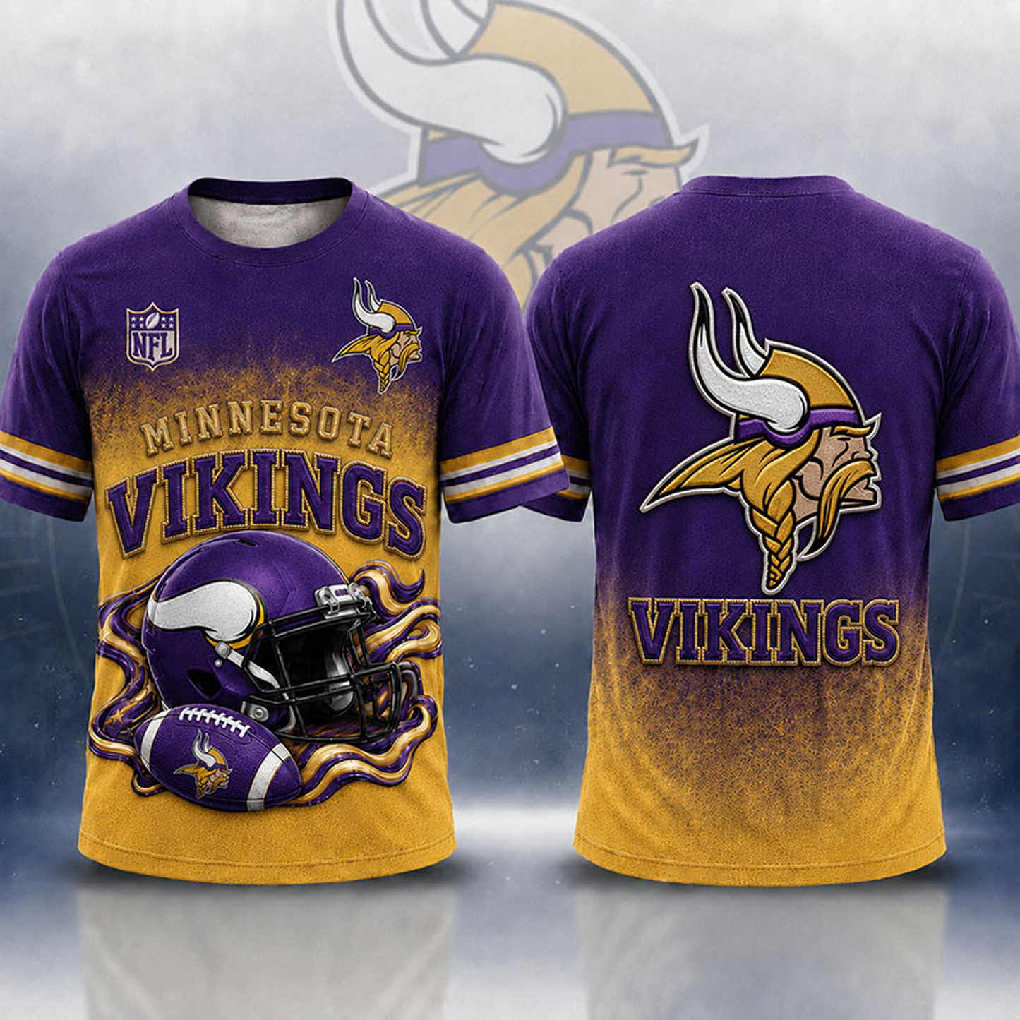 MIN X NFL Premium Victory Series 3D T-Shirt 2107