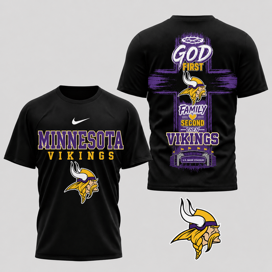 MIN x NFL Faith Family Team Pride 3D T-Shirt 0207