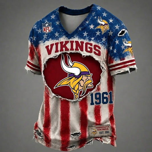 MV x NFL American Flag Luxury Classic T-shirt 252606